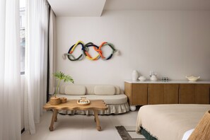 ห้องซูพีเรียทวิน, ลานระเบียง, วิวภูเขา | บริเวณนั่งเล่น