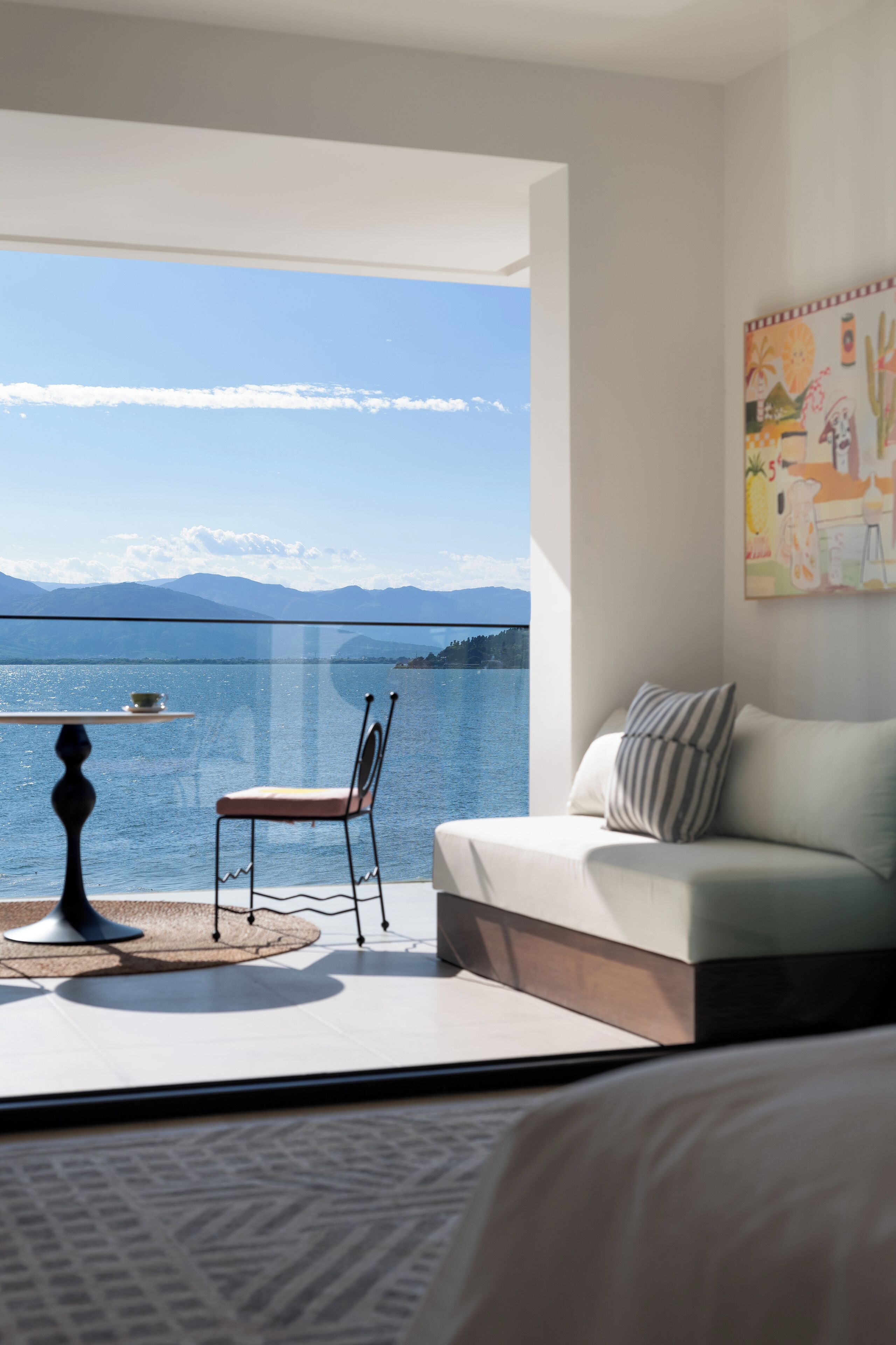 Luxe suite, patio, uitzicht op zee | Balkon