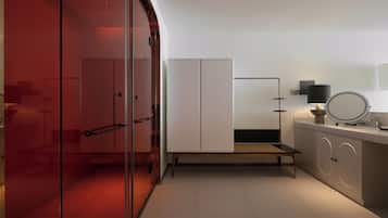 Ducha, cabezal de ducha tipo lluvia, artículos de tocador gratuitos