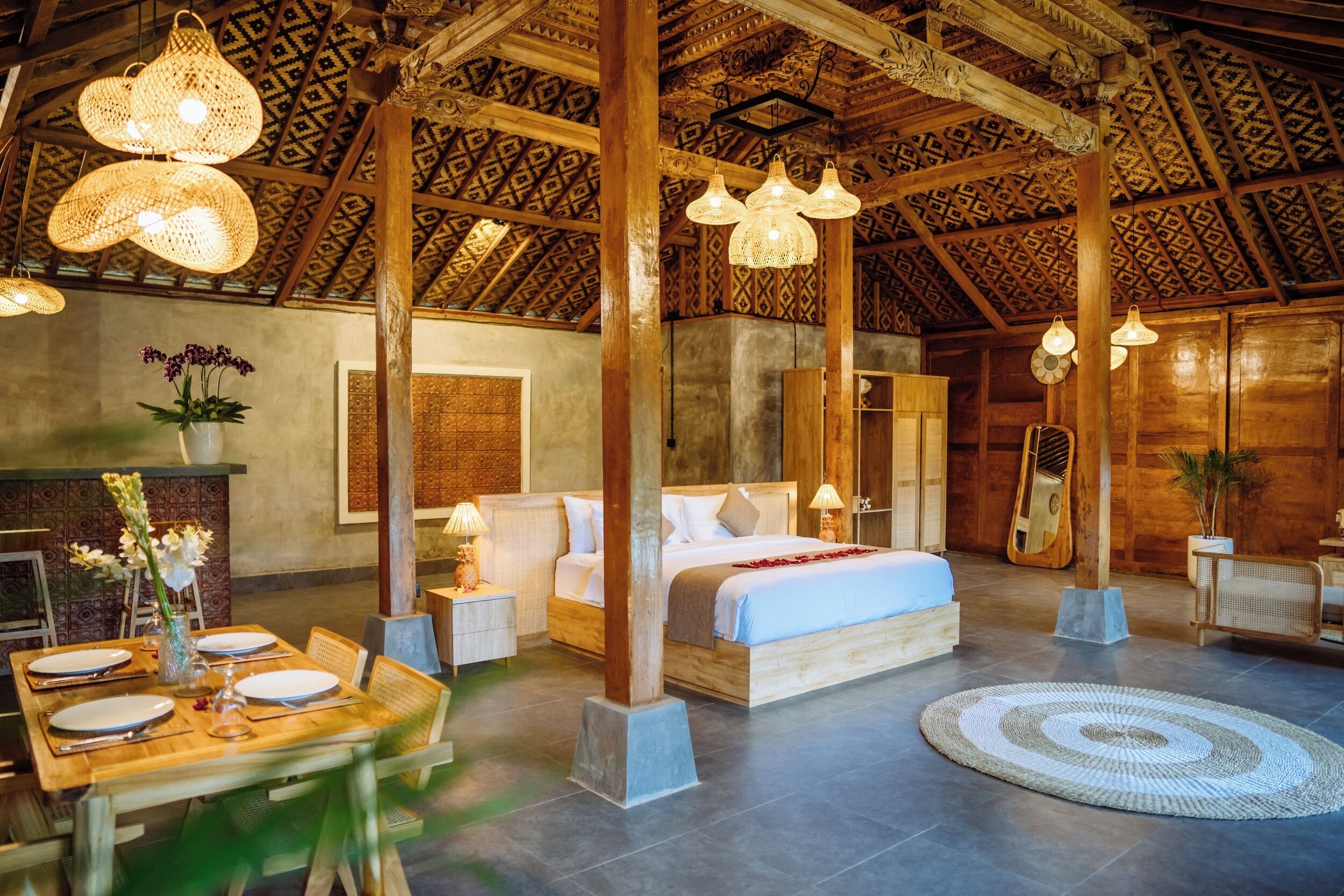 Suite, 1 Schlafzimmer, eigener Pool (Villa) | Schreibtisch, kostenloses WLAN, Bettwäsche