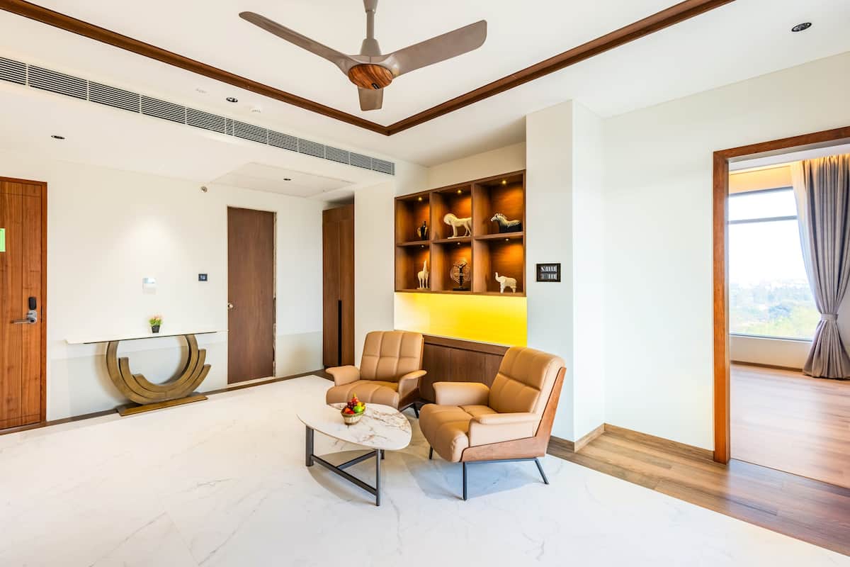 Suite Premium, balcon | Coin séjour