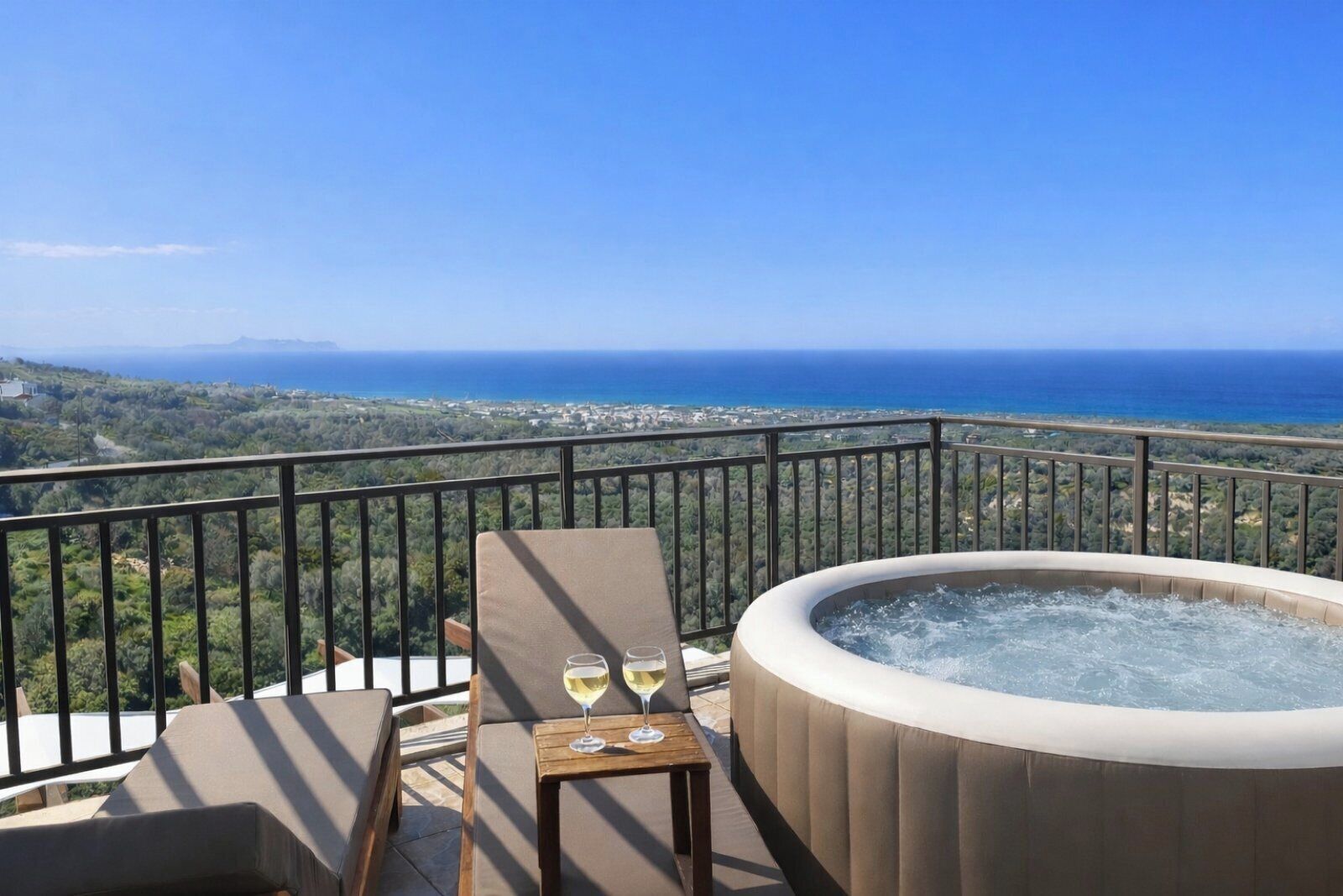 Outdoor spa tub