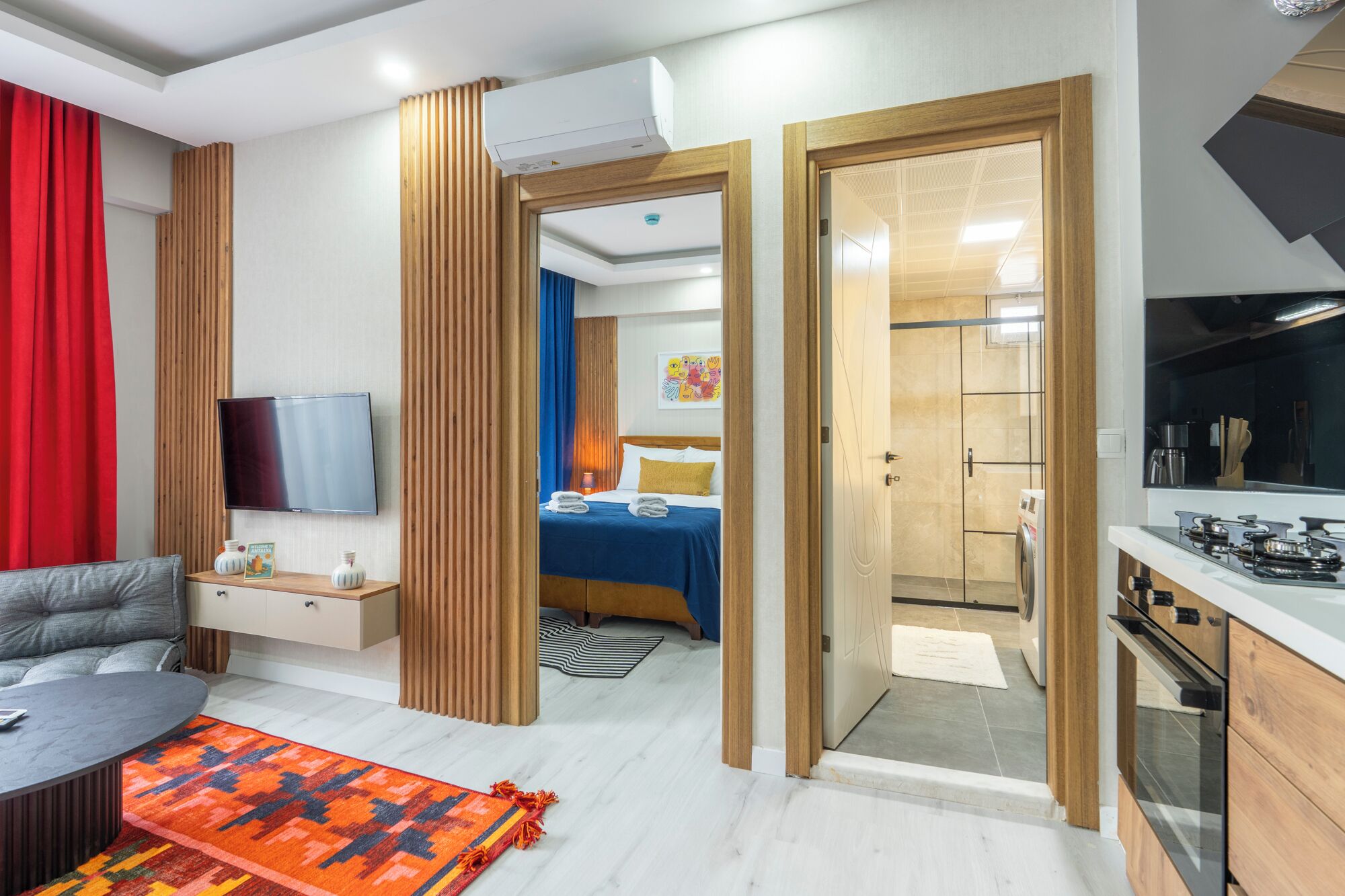 Classic-Apartment, 1 Doppelbett und Schlafsofa, Nichtraucher, Küche | Schreibtisch, laptopgeeigneter Arbeitsplatz, Verdunkelungsvorhänge