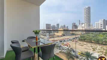 Studio Luxe, balcon, vue ville