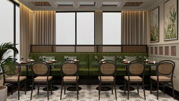 Café da manhã com buffet grátis todos os dias