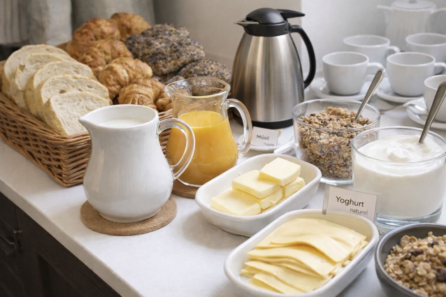 Petit déjeuner continental compris tous les jours