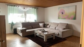 TV, books - Beautiful newly renovated apartment in a quiet location in the Steigerwald (Oberaurach)