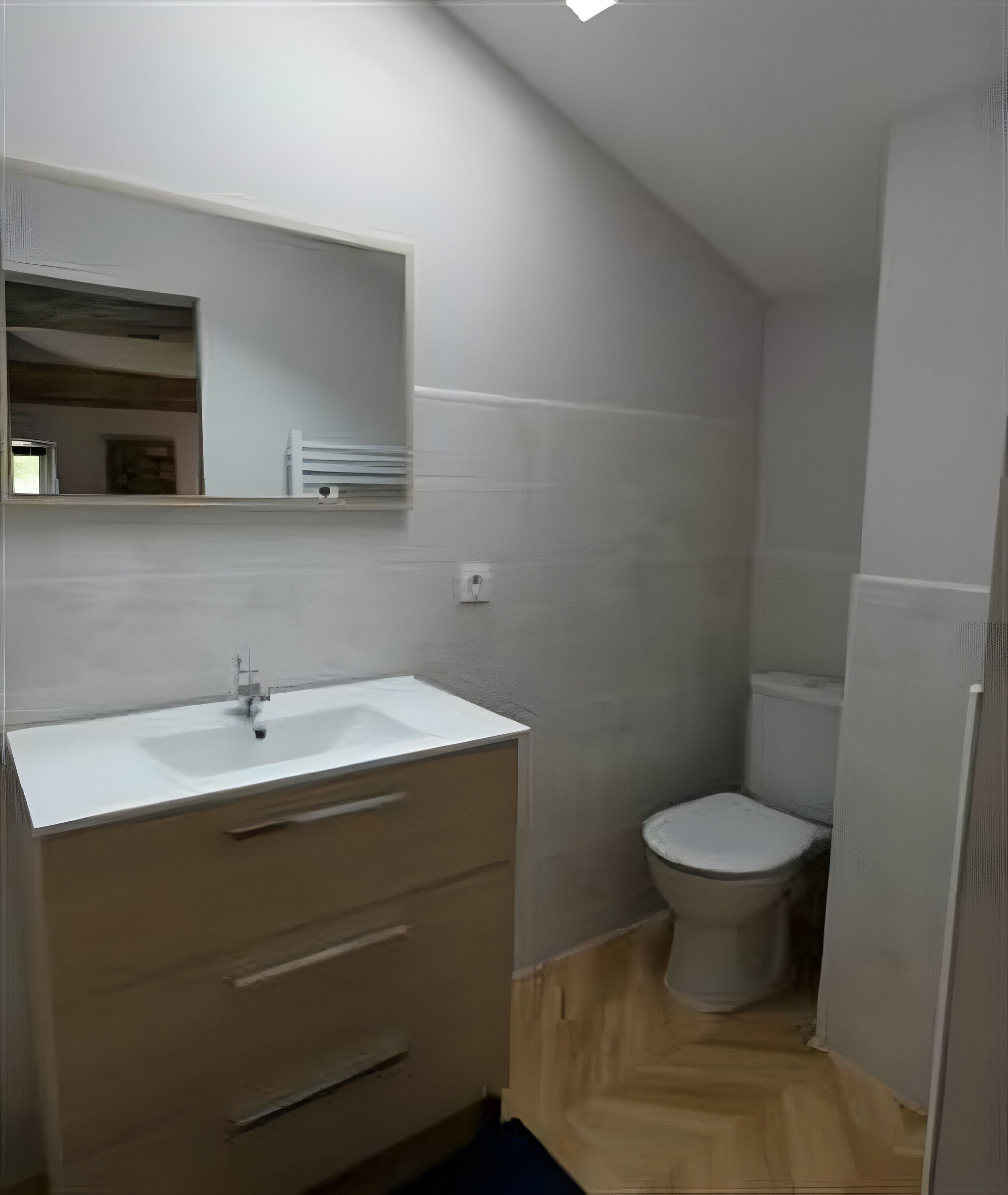 Een douche, handdoeken