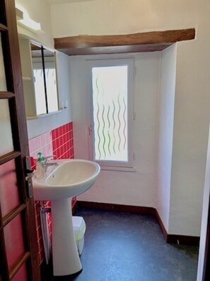 Shower, hair dryer, towels - Holiday Home "Mas Provençal 12 Guests" with Private Pool, Terrace & Wi-Fi (Exoudun)