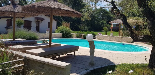 Pool - Gite Ti Libellule with Pool and Spa (Bussac-Forêt)