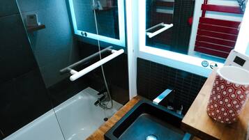 Shower, hair dryer