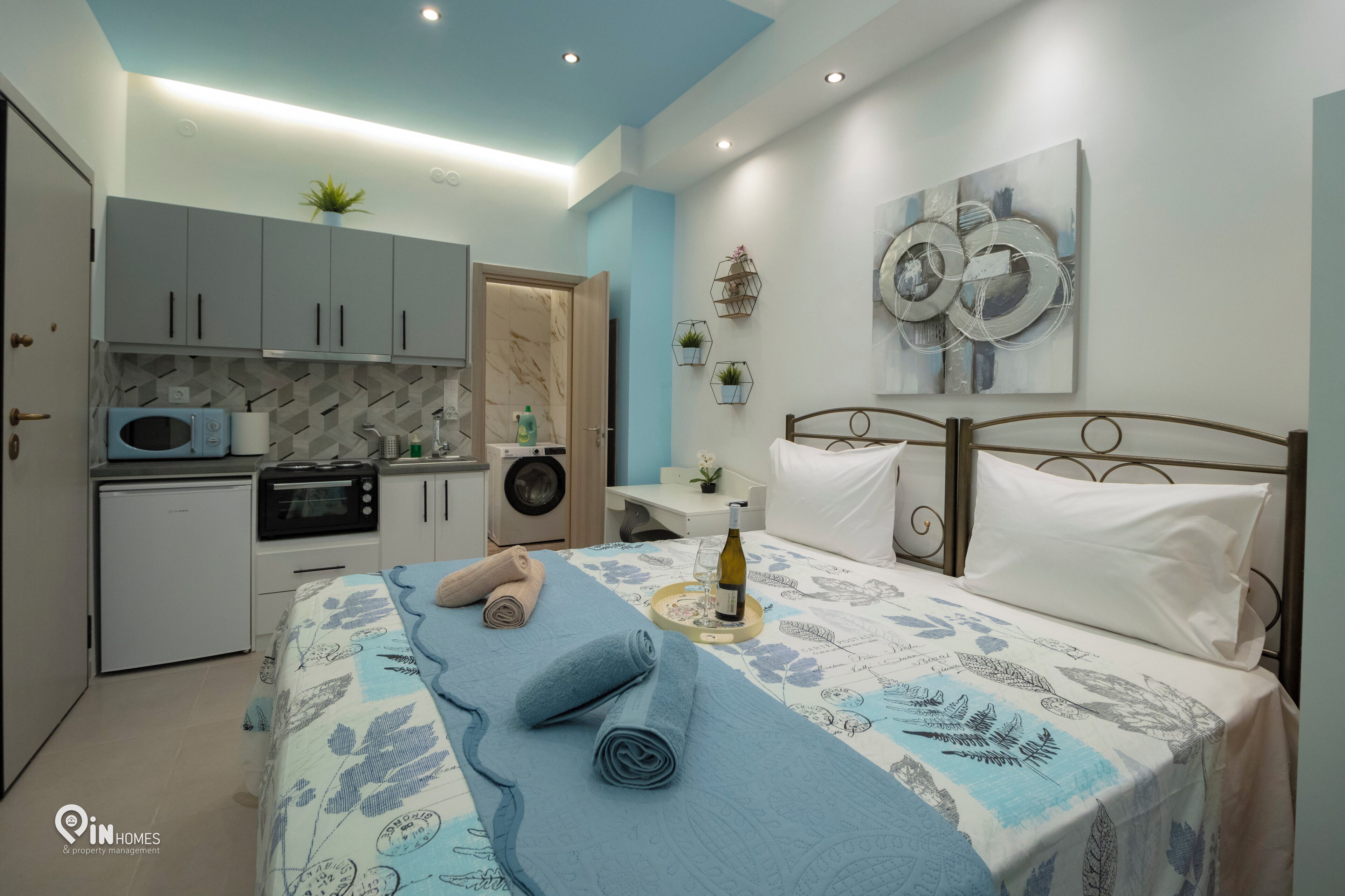 1 bedroom, desk, soundproofing, iron/ironing board