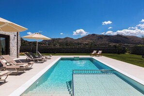 Outdoor pool - Private Pool Villa for Families • Near Preveli & Plakias Beaches • South Crete (Rethymno)