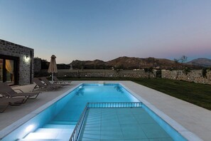 Outdoor pool - Private Pool Villa for Families • Near Preveli & Plakias Beaches • South Crete (Rethymno)