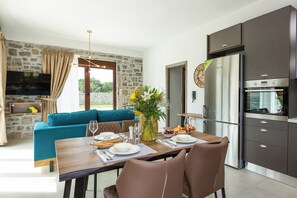 Dining - Private Pool Villa for Families • Near Preveli & Plakias Beaches • South Crete (Rethymno)