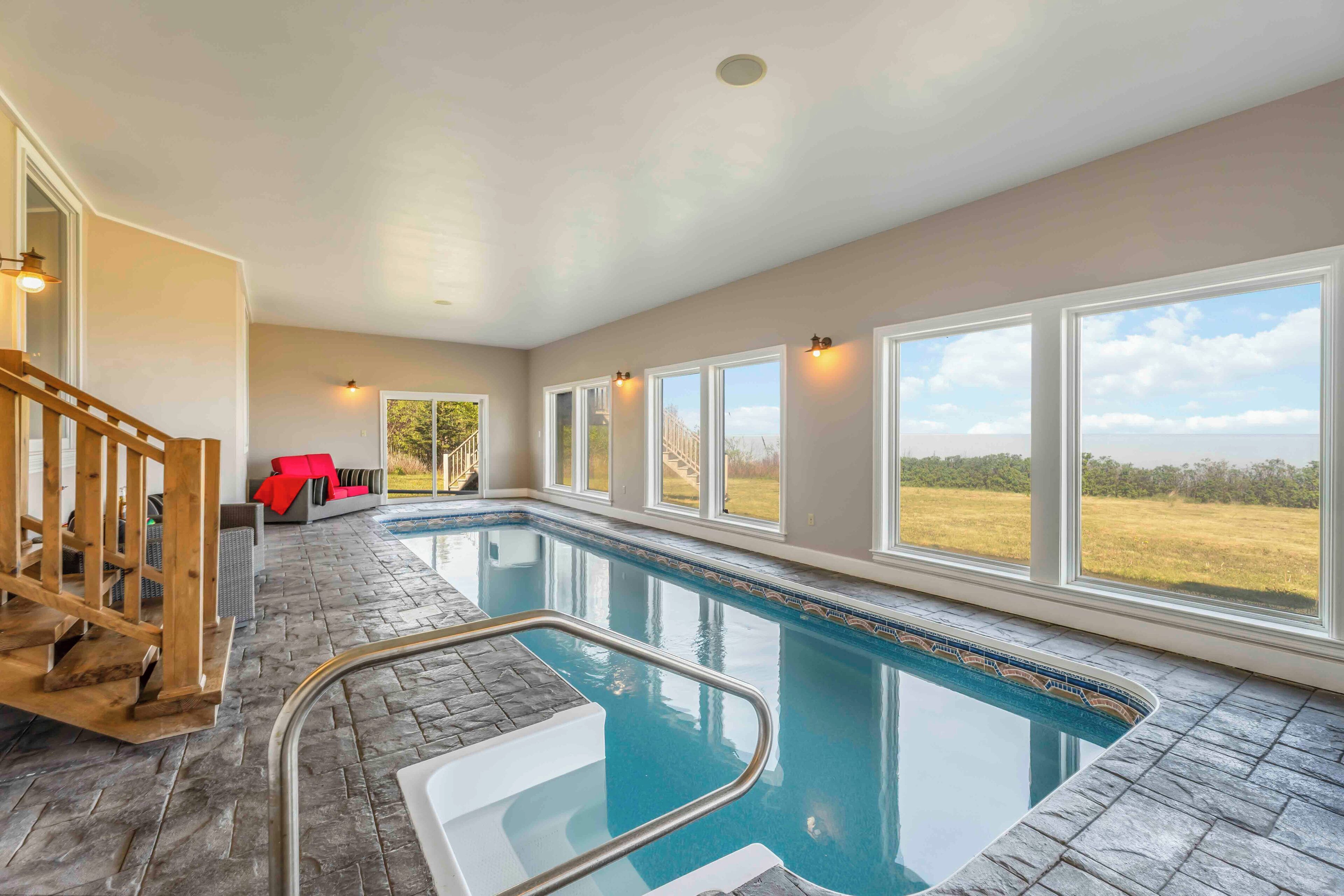 Indoor pool, a heated pool