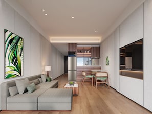 Luksushuoneisto, 1 makuuhuone | Oleskelualue