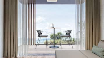 Luksushuoneisto, 1 makuuhuone | Näkymä puutarhaan