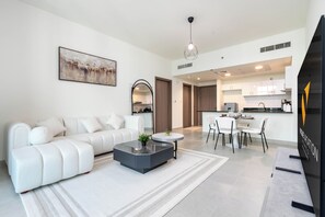 Apartment, Balcony, City View | Living area - Park View Saadiyat Island close Yas Mall (Abu Dhabi)