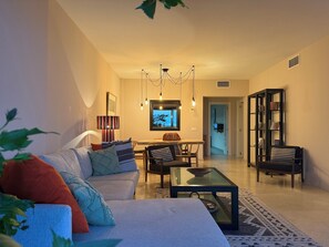 Living area - Luxury Apartment with Panoramic Sea & Gibraltar Views (La Alcaidesa)
