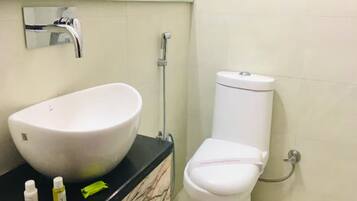 Soap, shampoo, toilet paper