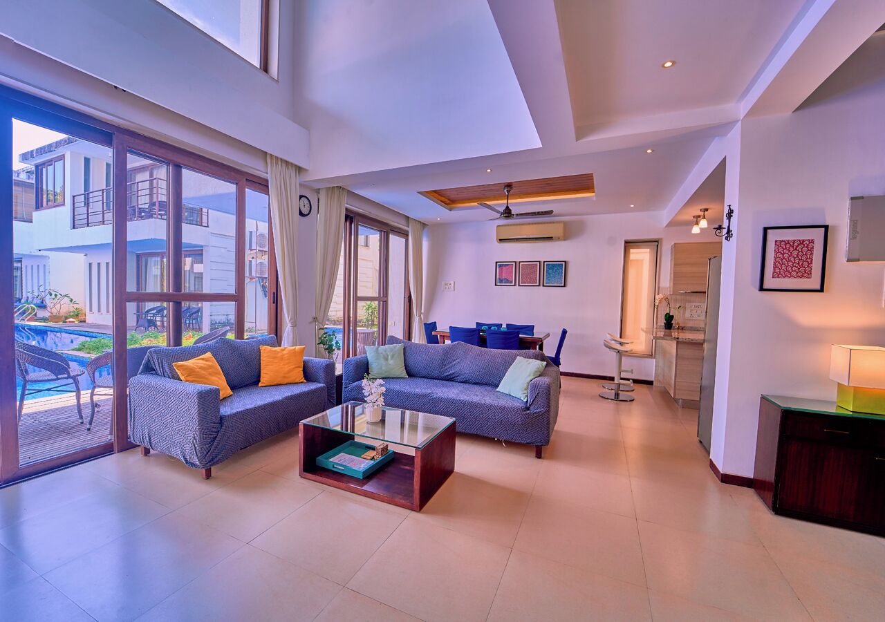 Villa, Balcony, Pool View | Living area