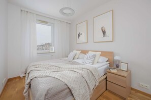 1 makuuhuone, silitysrauta/-lauta, vauvan matkasänky, Wi-Fi