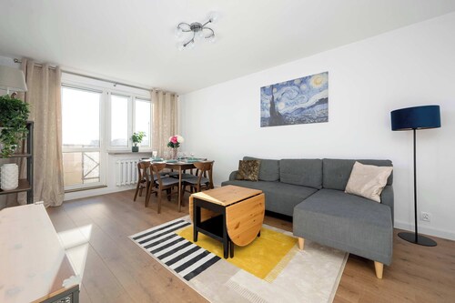 Zawalna 11 Wrocław | Helles & Geräumiges Apartment für 6 Personen | Blick auf den Fluss | WLAN & Smart-TV