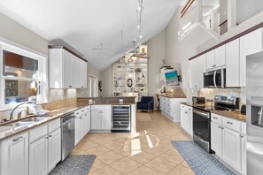 Fridge, microwave, oven, stovetop - PRIVATE POOL! Rare Resort Beach House! 6-Seat Golf Cart, Fenced Yard & Games! (Miramar Beach)