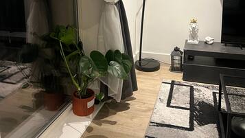 Apartment, 1 Bedroom, Accessible, Balcony | Living room
