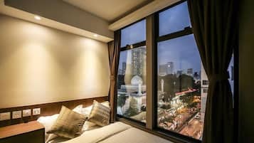 Deluxe Double Room, City View | Desk, blackout drapes, free WiFi, bed sheets