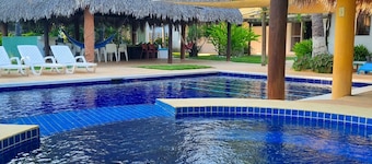 Spacious 8-bedroom, 22-guests chalet in tranquil Puerto San José with AC