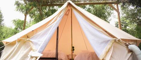 Basic Tent, 2 Double Beds | Free WiFi
