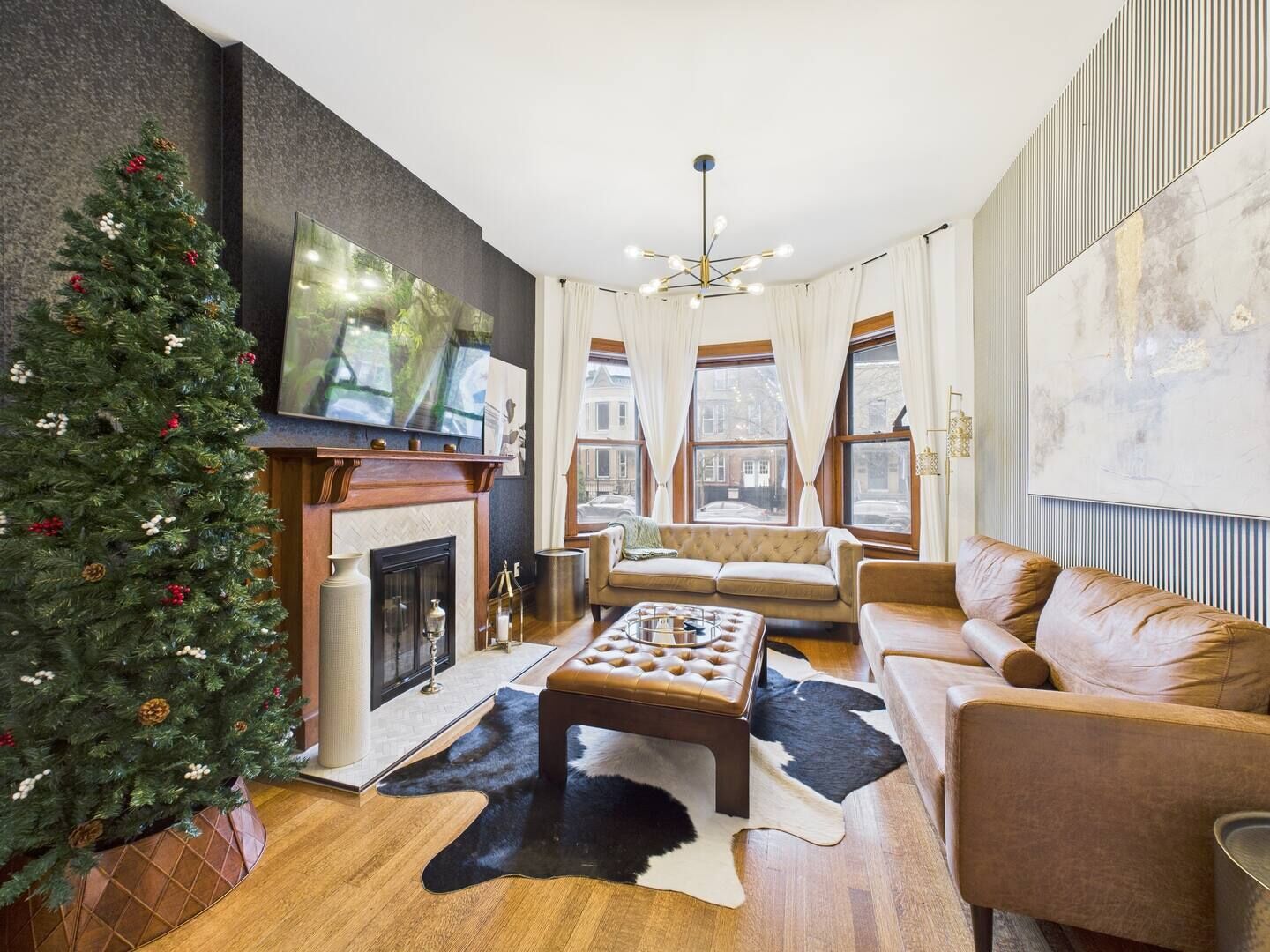 TV, fireplace, offices