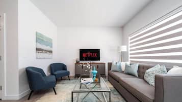 Smart TV, foosball, books