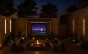 Villa, 5 Bedrooms, Smoking, Private Pool | Living room - Family Villa With Pool, Fire Pit, Sports Courts - Perfect for Groups (Rethymno)