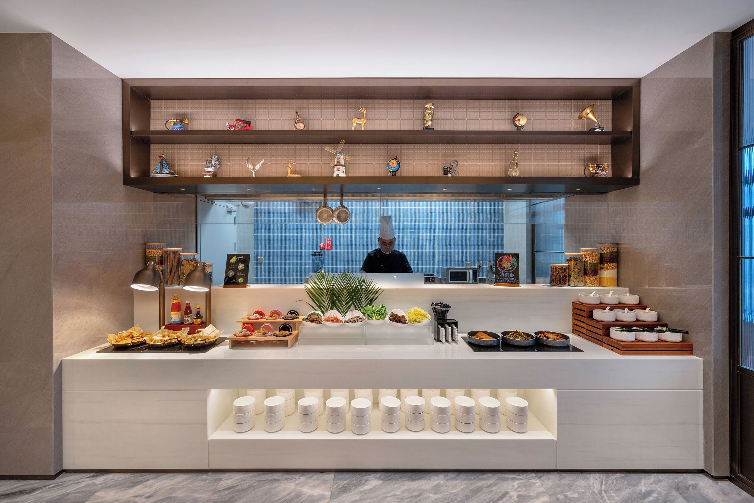 Café da manhã com buffet todos os dias (CNY 78 por pessoa) 