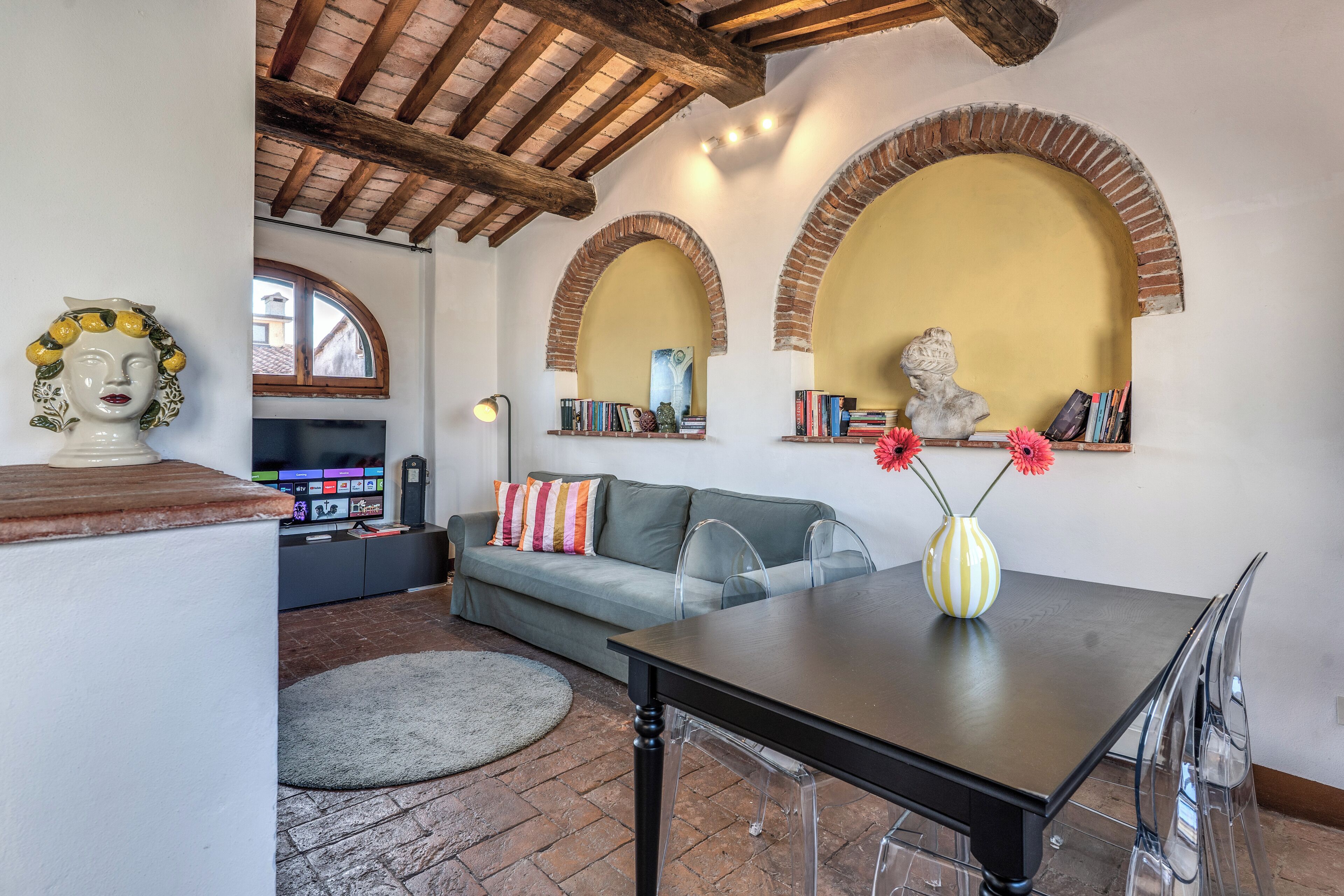 Apartment, 3 Bedrooms, Garden View | Living area | Flat-screen TV