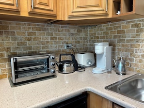 Microwave, oven, stovetop, dishwasher - Sapphire Shores -Serene Ocean-View 1 BDR Retreat walkable to Dickenson Bay (Dickenson Bay Beach)
