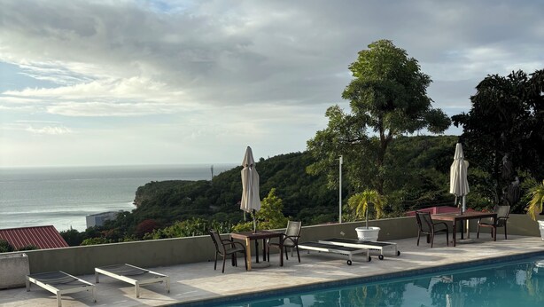 Pool - Sapphire Shores -Serene Ocean-View 1 BDR Retreat walkable to Dickenson Bay (Dickenson Bay Beach)