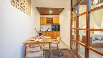 Romantic Villa, Private Pool | Private kitchen | Fridge, stovetop, dishwasher, electric kettle