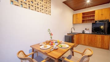 Romantic Villa, Private Pool | Private kitchen | Fridge, stovetop, dishwasher, electric kettle