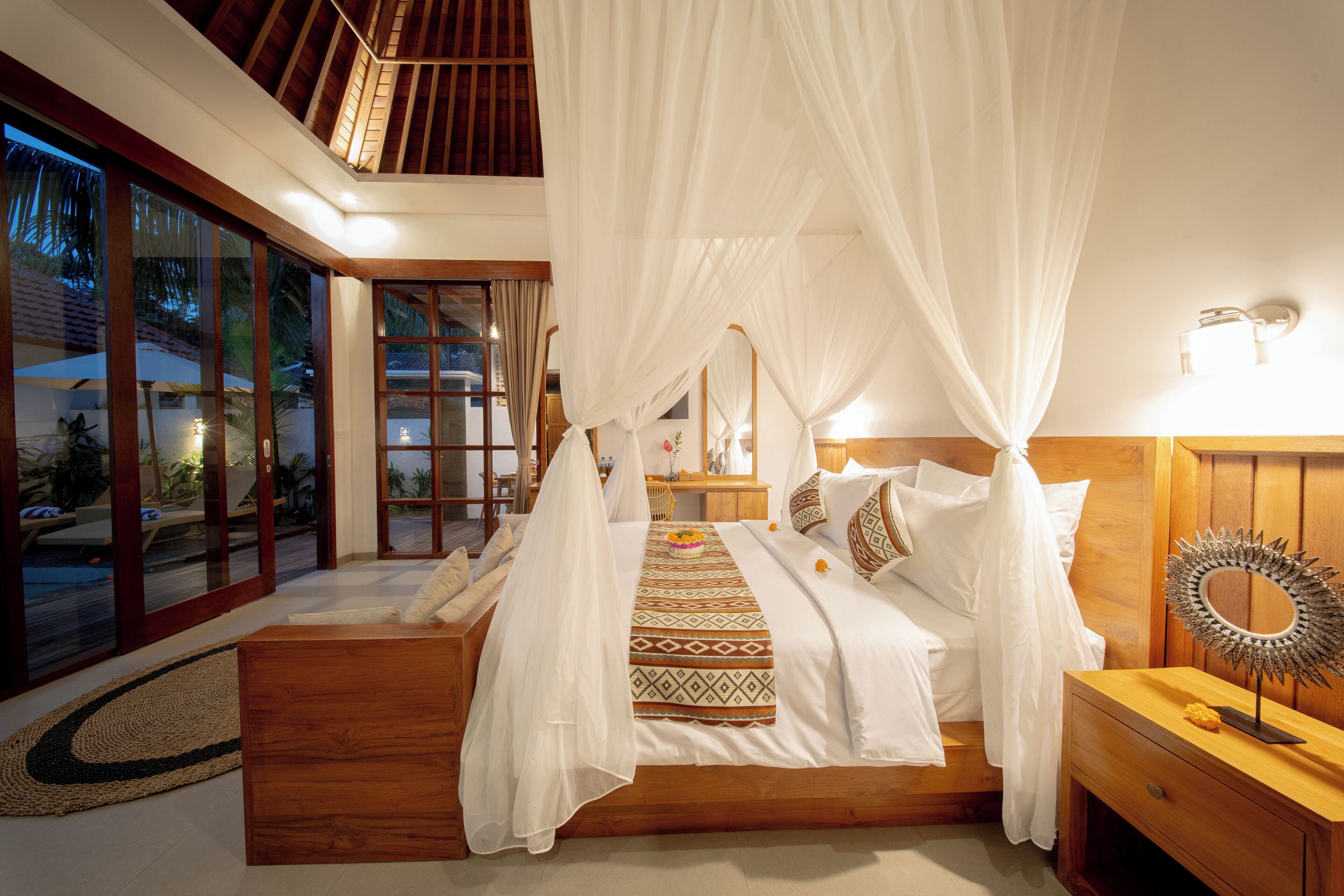 Romantic Villa, Private Pool | Minibar, in-room safe, desk, laptop workspace