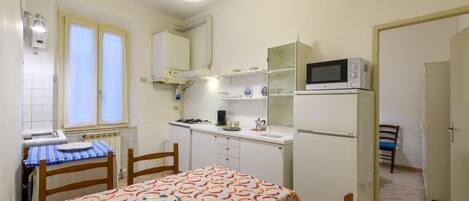 Fridge, microwave, toaster