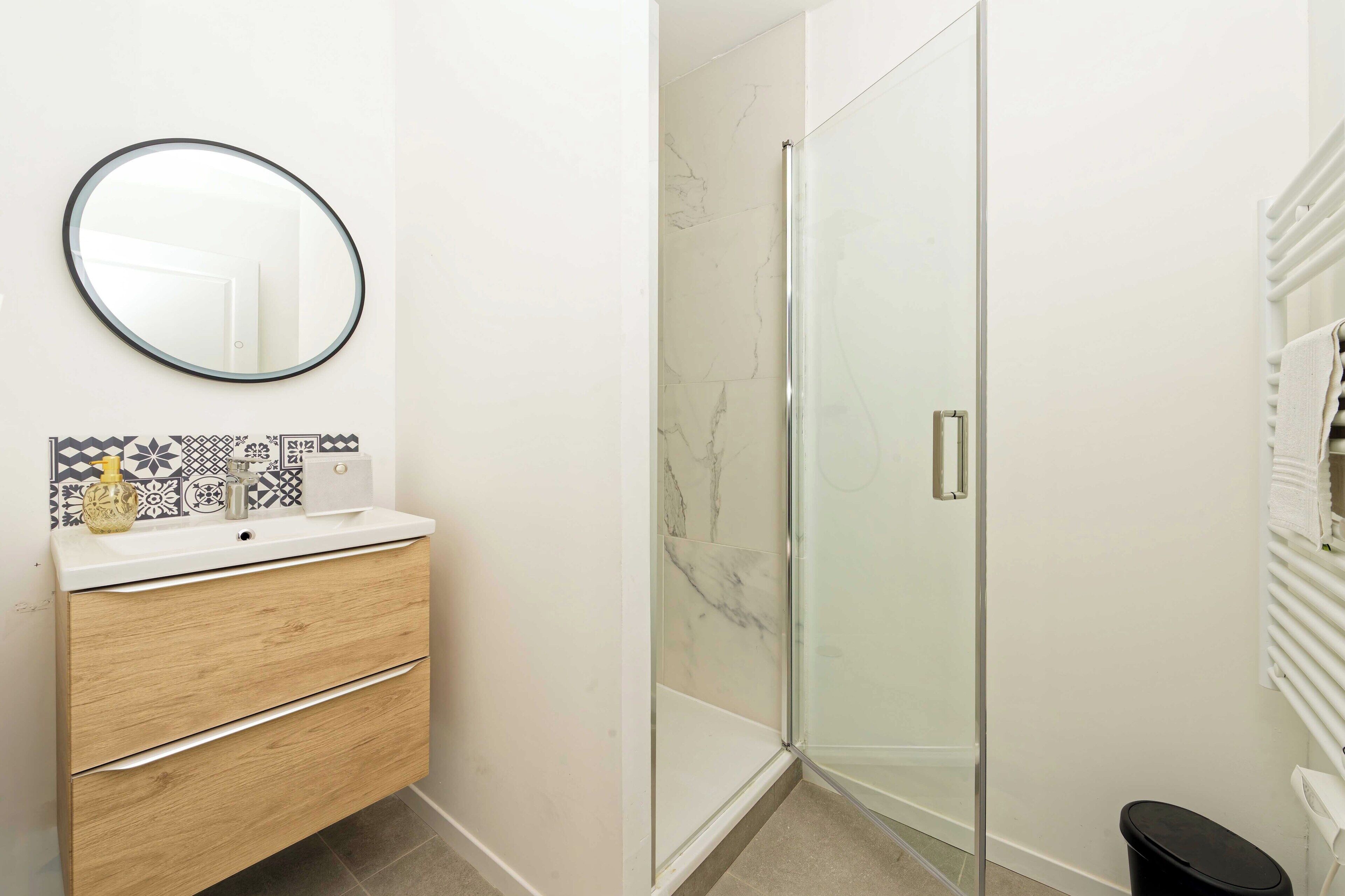 Superior-lejlighed - køkken | Badeværelse | Håndklæder