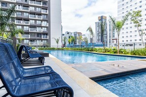 Outdoor pool - Modern with Air Conditioning and Pool (São Paulo)