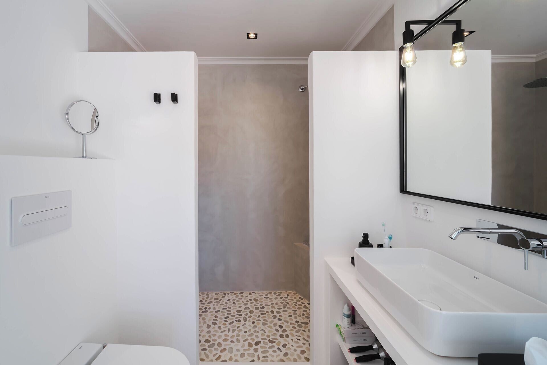 Shower, hair dryer