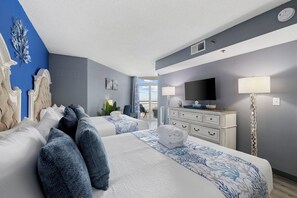 1 bedroom, desk, iron/ironing board, travel cot - Relax & Recharge at Coral Blue, with the Beach Front Comforts of a Real Home. (Myrtle Beach)