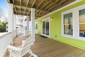 Terrace/patio - Modern 6BR Beach Retreat w/ Private Pool (Oak Island)