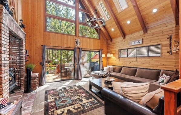 Smart TV, fireplace, foosball, table tennis